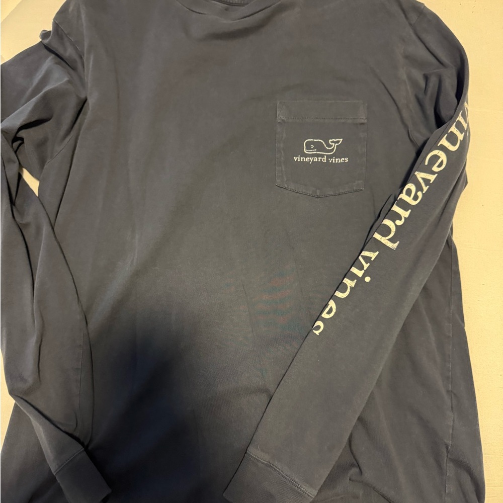 Vineyard Vines Men's Charcoal Long Sleeve Tee